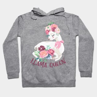 Pretty Llama Queen Design For Alpaca Lovers Hoodie